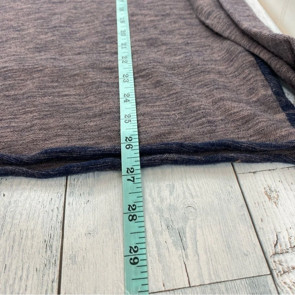 Free People Beach 2-Tone Purple‎ Heather Cowl Neck Slouchy Top One Size